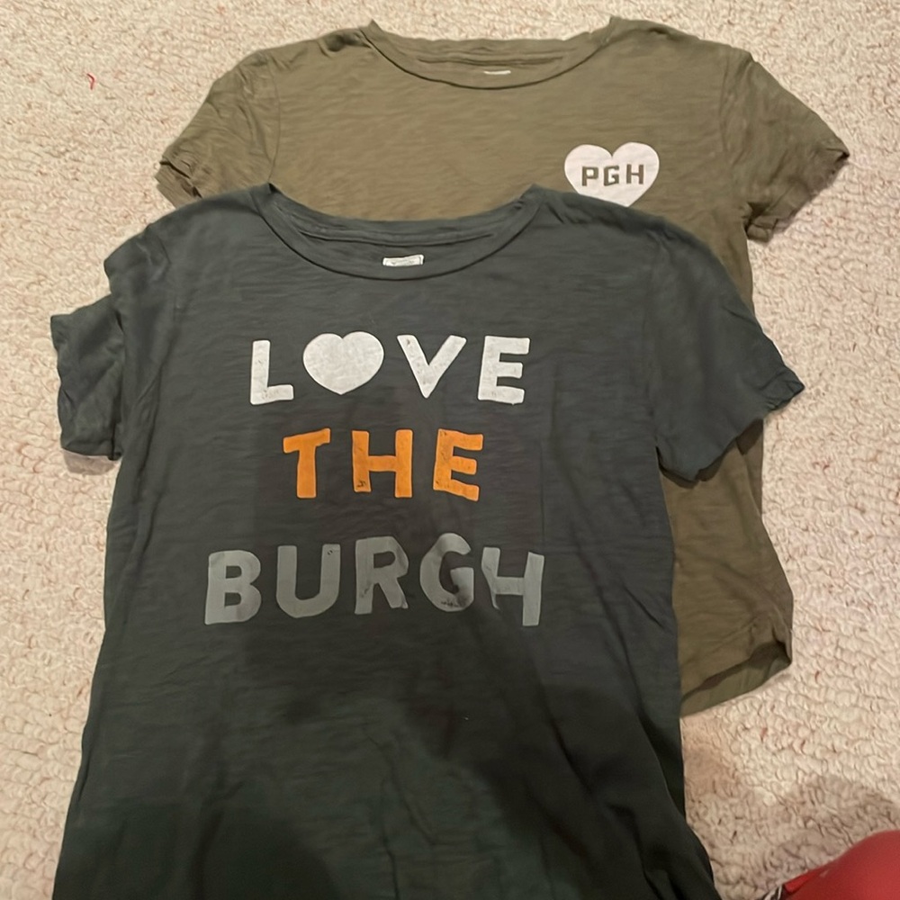 Two Pittsburg lovers shirts